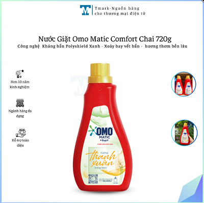 NƯỚC GIẶT OMO MATIC+ COMFORT - HÀNG LÔ (THÙNG 12 CHAI)