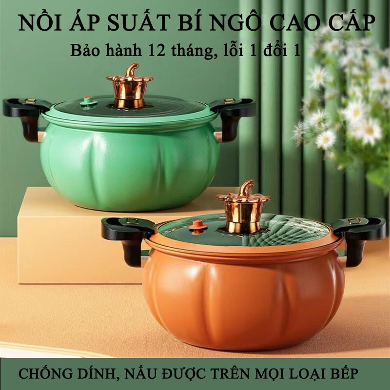 KO HẤP-NỒI BÍ NGÔ: NỒI ÁP SUẤT CAO CẤP, NỒI HẦM ĐA NĂNG 4IN1 SIZE 26-28 (T10)