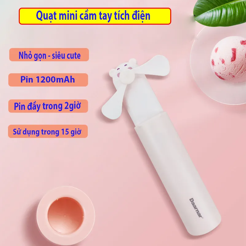 QUẠT CẦM TAY MINI, QUẠT MINI ĐỂ BÀN, QUẠT ĐA NĂNG 3 CHẾ ĐỘ LÀM MÁT (T40) (CÁI)