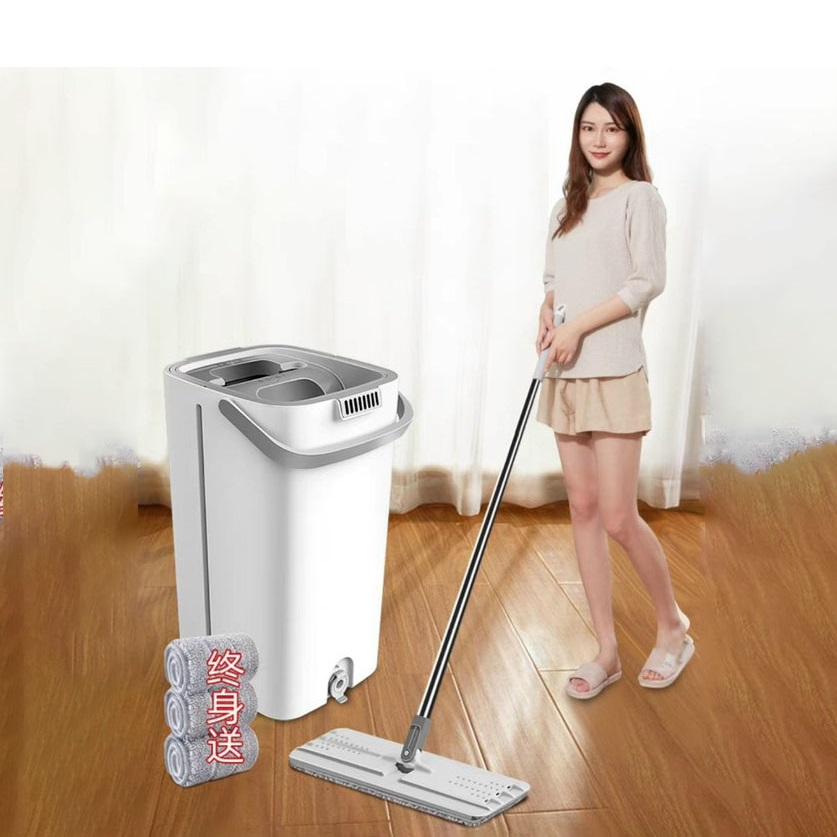 CÂY LAU NHÀ, BỘ LAU NHÀ THÔNG MINH TỰ VẮT CAO CẤP CHÍNH HÃNG KAW, XOAY 360 ĐỘ KO VỎ (T24) (CÁI)