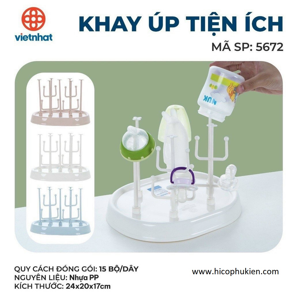 KHAY ÚP CỐC, KHAY ÚP BÌNH SỮA, GIÁ ÚP CỐC VIỆT NHẬT MÃ 5672 (CÁI)