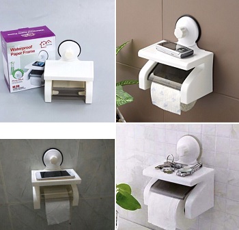 HỘP ĐỰNG GIẤY VỆ SINH DÁN TƯỜNG CÓ GIÁ ĐỠ ĐIỆN THOẠI(TOILET)