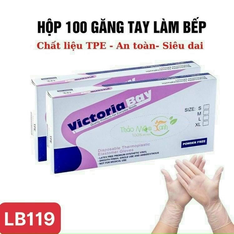 HỘP 100 GĂNG TAY CAO SU TPE LÀM BẾP (KIỆN 150 HỘP)