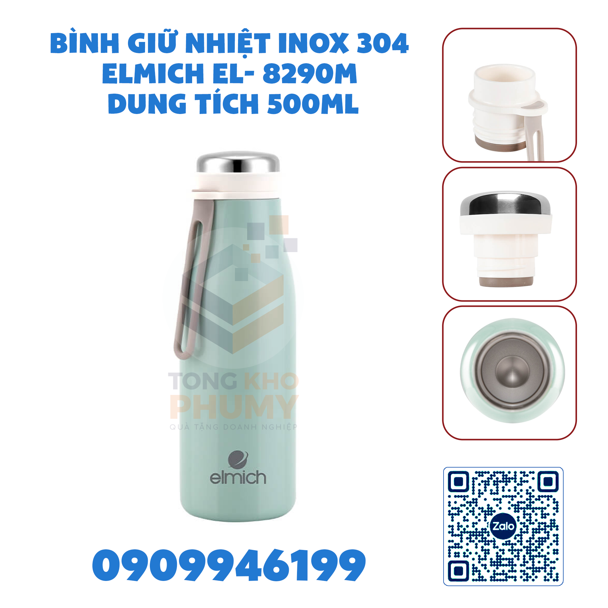 Bình giữ nhiệt inox 304 Elmich EL- 8290M dung tích 500ml