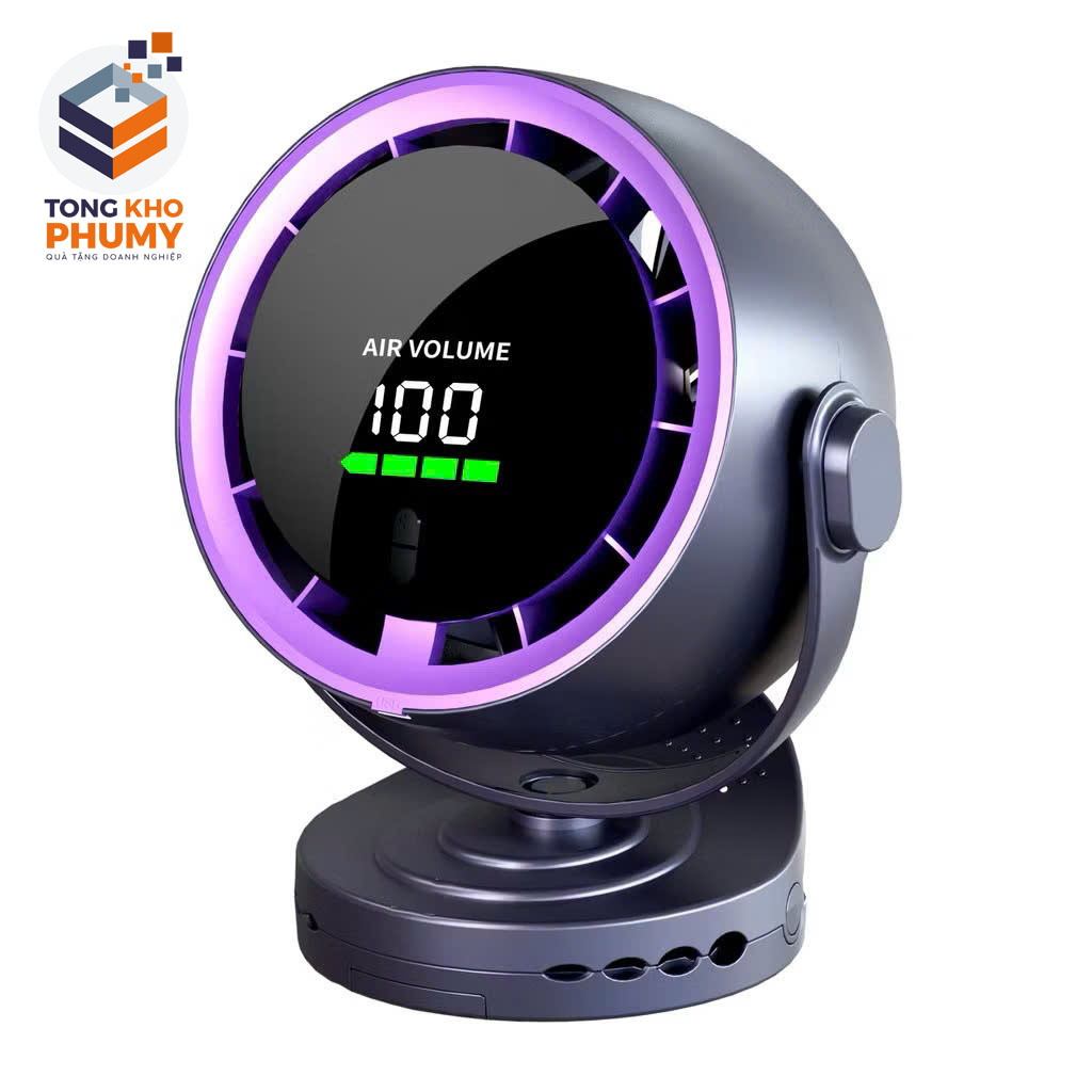 Quạt tích điện để bàn tròn (Có remote)
