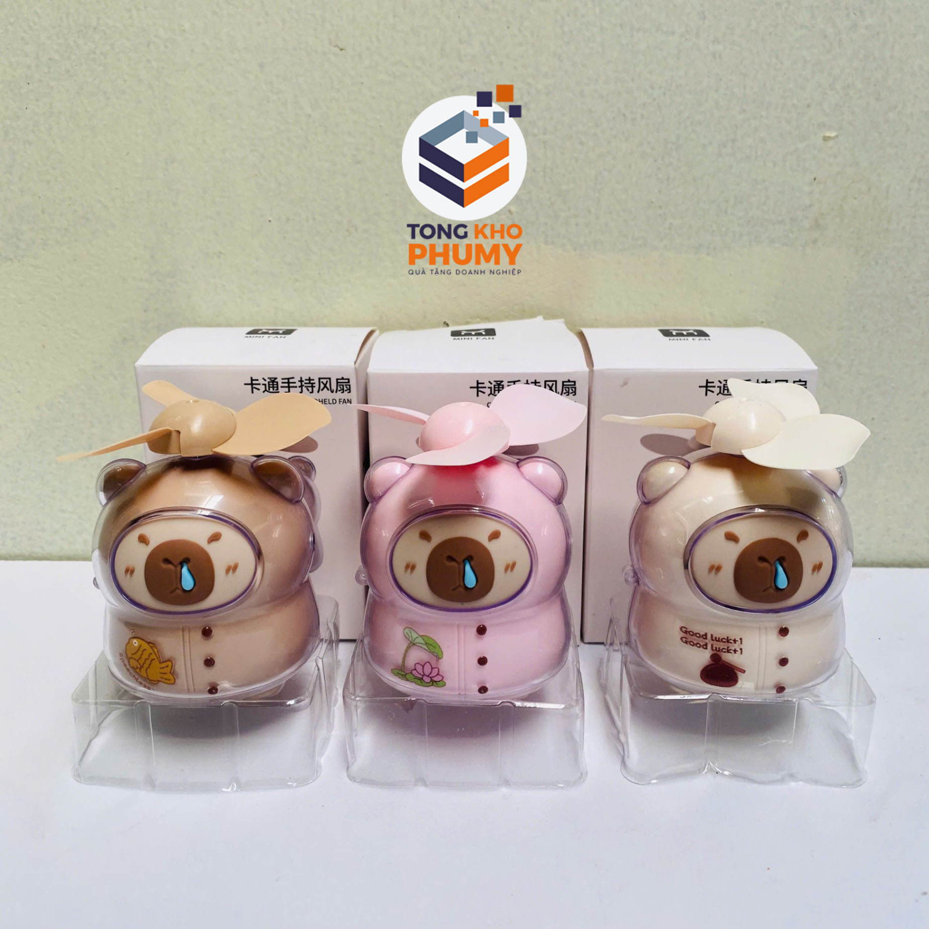 Quạt tích điện Capybara có cánh