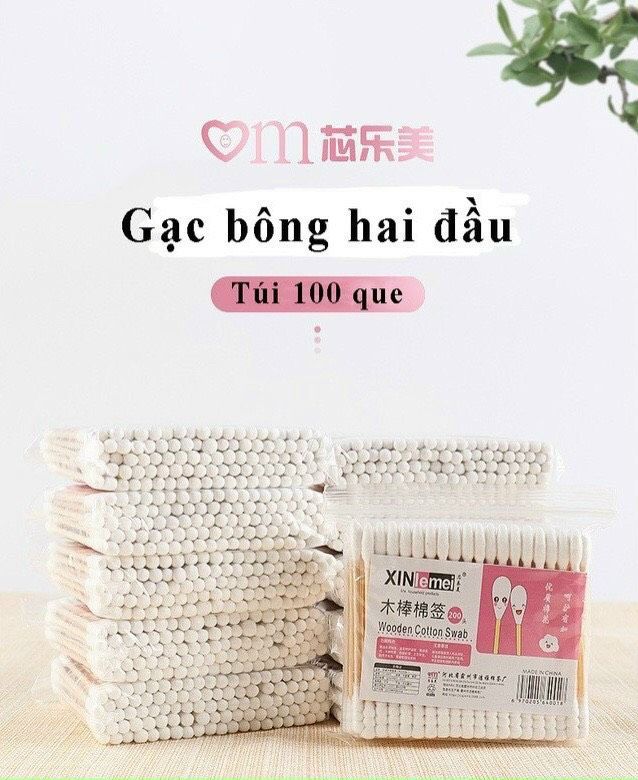 GÓI 100C BÔNG NGOÁY TAI 2 ĐẦU TMARK (KIỆN 500 GÓI)