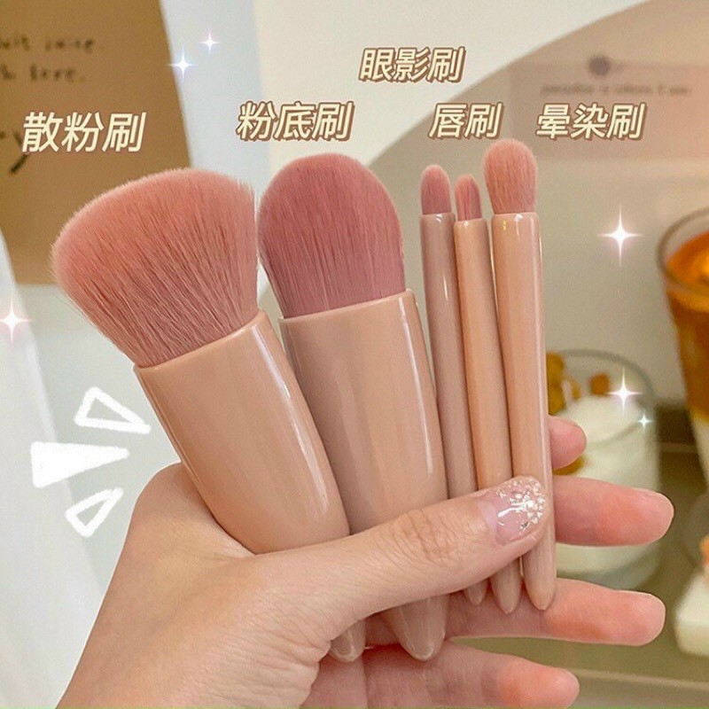 BỘ CỌ, SET CỌ TRANG ĐIỂM MAKE UP CÁ NHÂN 5 MÓN KÈM HỘP ĐỰNG (T120) (SÉT