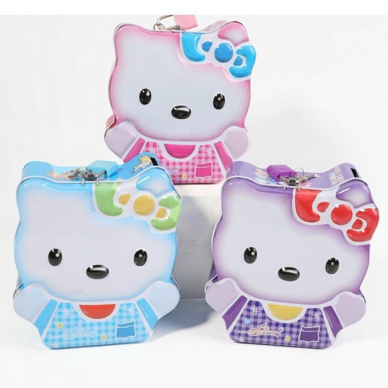 KÉT SẮT TIẾT KIỆM TIỀN CHO BÉ, KÉT SẮT MINI HÌNH HELLO KITTY SIÊU ĐÁNG YÊU (T120) (CÁI)