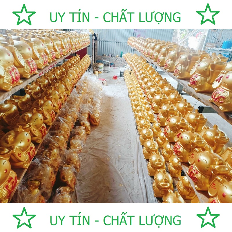 LỢN ĐẤT HEO ĐẤT ỐNG HEO TIẾT KIỆM TIỀN - MÈO THẦN TÀI VÀNG ĐỒNG (CÁI)