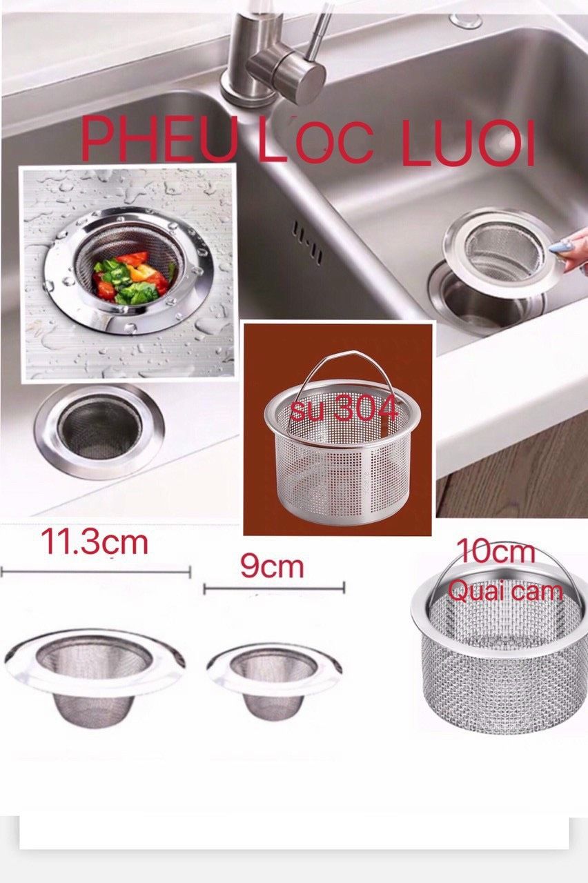 PHỄU LỌC LƯỚI INOX 9CM (KIỆN 500 CÁI)