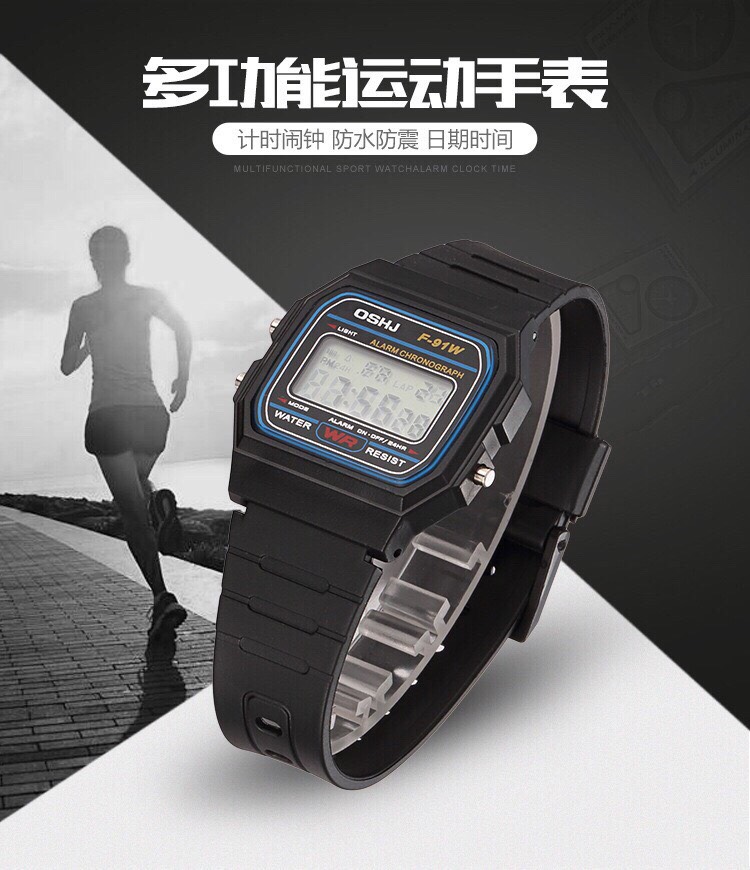 ĐỒNG HỒ CASIO F-91W DÂY DẺO