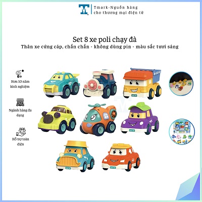 SET 8 XE POLI CHẠY ĐÀ (KIỆN 24 BỘ)