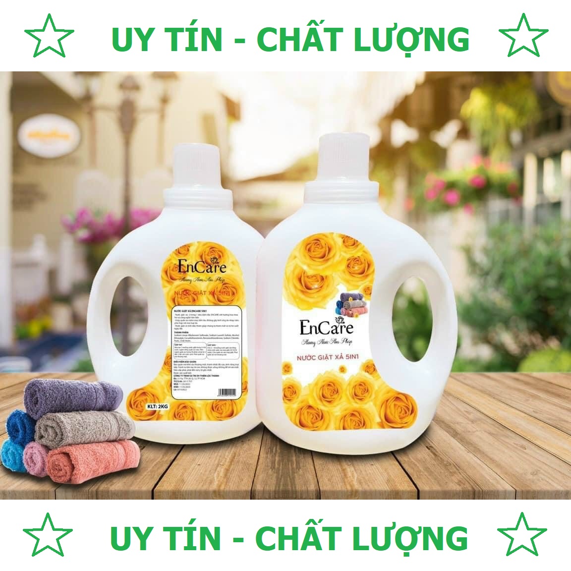 NƯỚC GIẶT XẢ HƯƠNG NƯỚC HOA PHÁP ENCARE 5IN1 CAN 2KG (T10) (CAN)