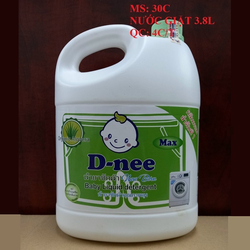 NƯỚC GIẶT XẢ QUẦN ÁO D-NEE BABY 2IN1 MAX CÔNG NGHỆ THÁI 3800ML (T4) (CAN)