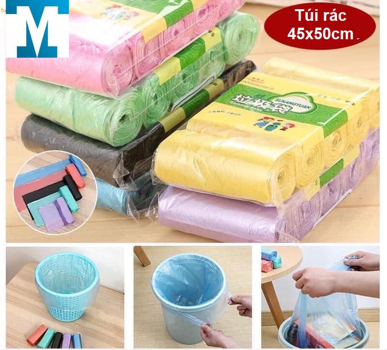 SET 5 CUỘN TÚI ĐỰNG RÁC KT 45X50CM- 15 TÚI/CUỘN TMARK (KIỆN 250 GÓI)