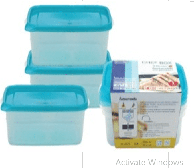 BỘ 3 HỘP NHỰA CHEF CN LỚN 1.050ML TMARK (KIỆN 12 BỘ)