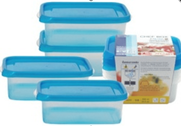 BỘ 4 HỘP NHỰA CHEF CN TRUNG 600ML TMARK (KIỆN 12 BỘ)