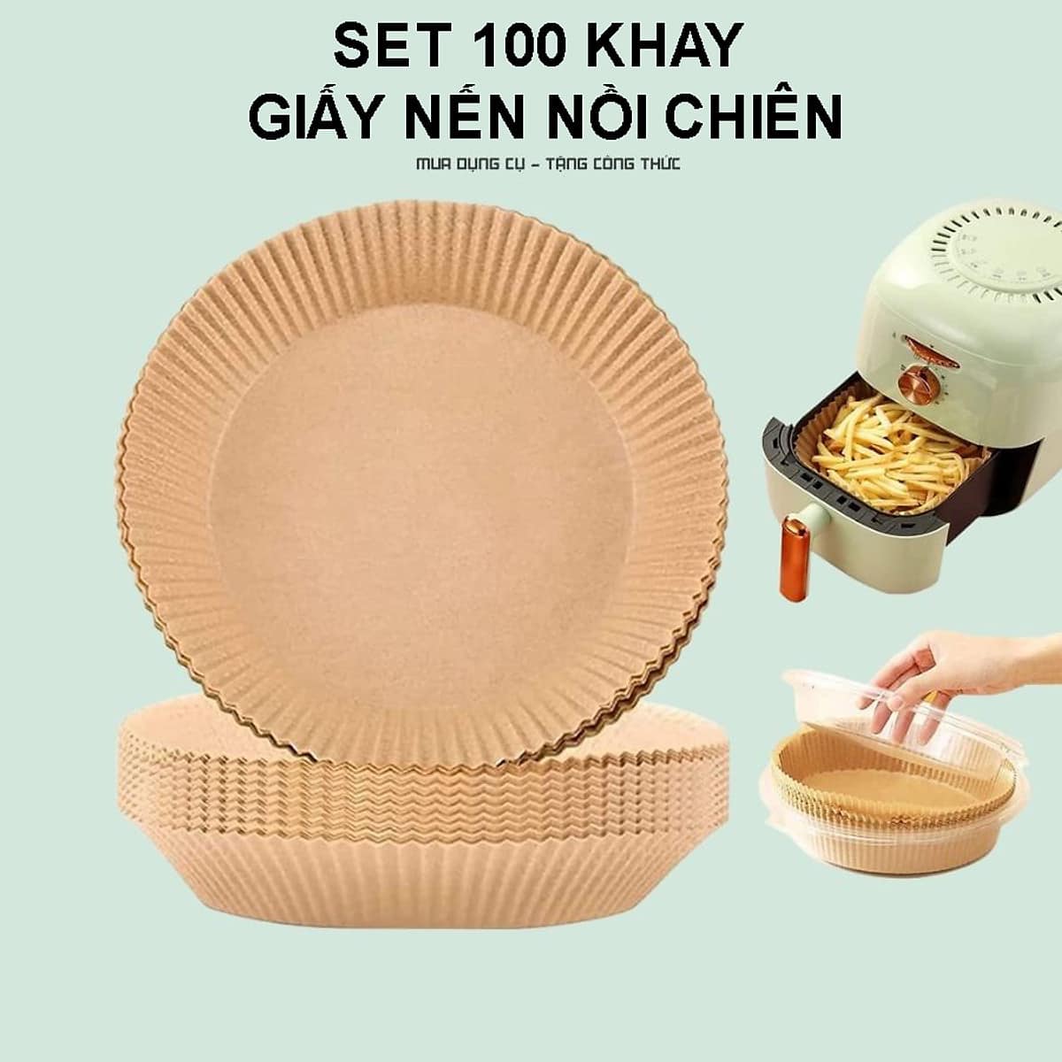 SET 50 CÁI CHÉN GIẤY VÀNG NƯỚNG TMARK (KIỆN 300 SET)