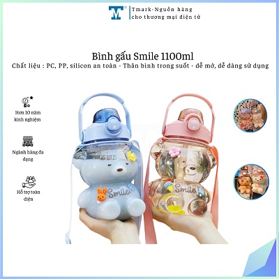 BÌNH GẤU SMILE 1100ML TMARK (KIỆN 50 CÁI)