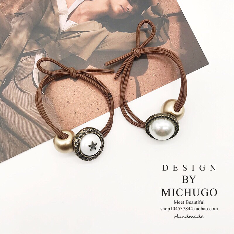 DÂY CỘT TÓC ĐÔI NGỌC TRAI LV, CHANEL SIÊU CHẢNH