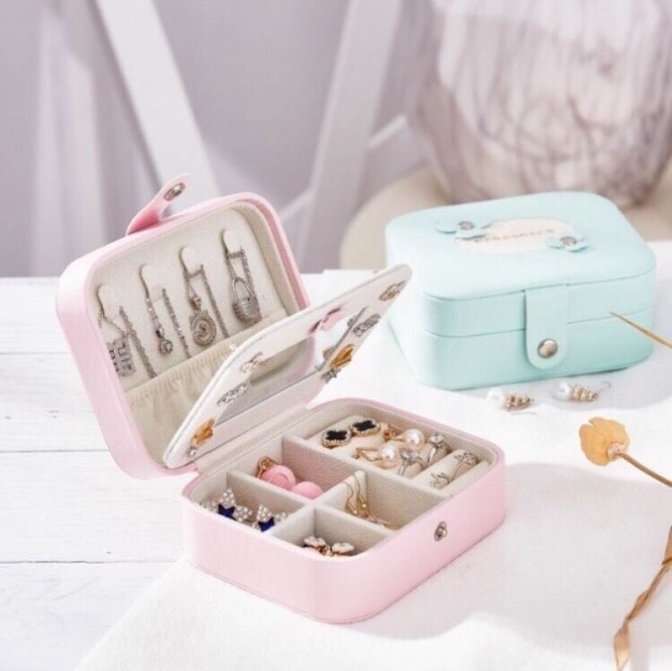 HỘP ĐỰNG ĐỒ TRANG SỨC KÈM GƯƠNG MINI CAO CẤP