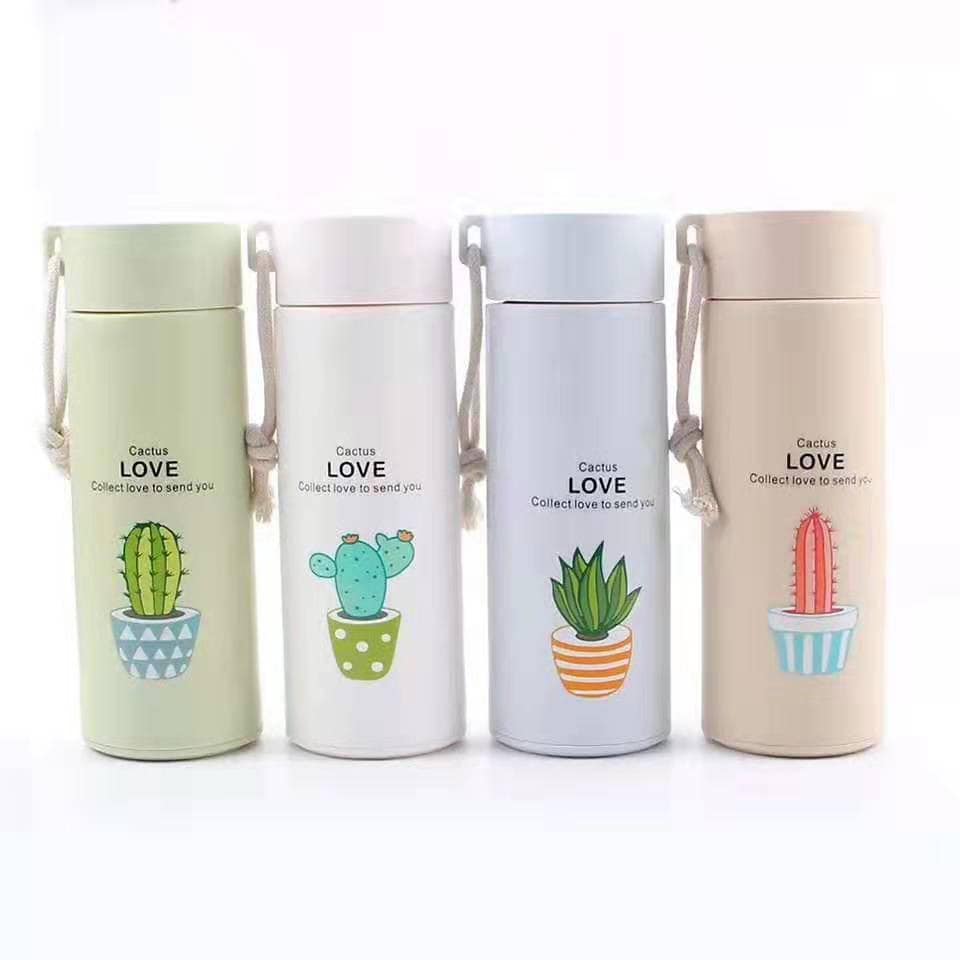 BÌNH NƯỚC THỦY TINH BỌC NHỰA CHỮ LOVE 400ML – HỌA TIẾT MÀU NGẪU NHIÊN TMARK (KIỆN 80 CÁI)