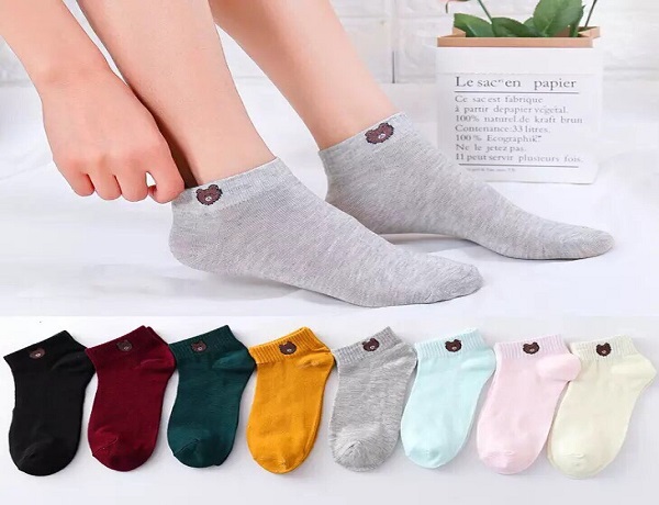 COMBO 1 LỐ 10 ĐÔI TẤT GẤU BROWN CỔ NGẮN SIÊU HÓT 2019 (B100)