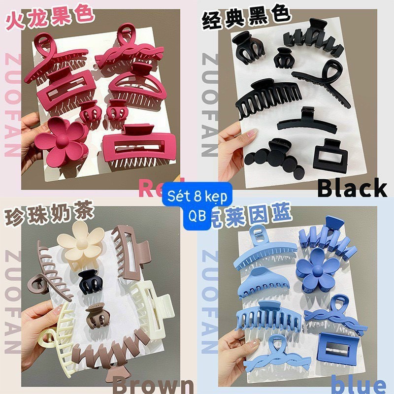 SET 8 KẸP TÓC QB (KIỆN 120 BỘ)