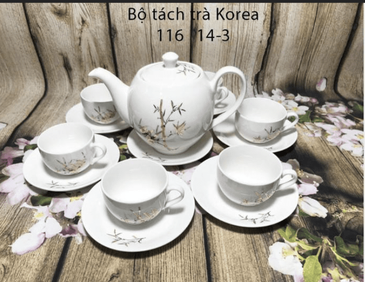 BỘ TÁCH TRÀ KOREA 116 TMARK (KIỆN 12 BỘ)