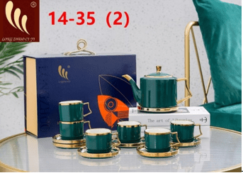 BỘ TRÀ ỐNG XANH VIỀN NHỦ VÀNG 14-35 TMARK (2)