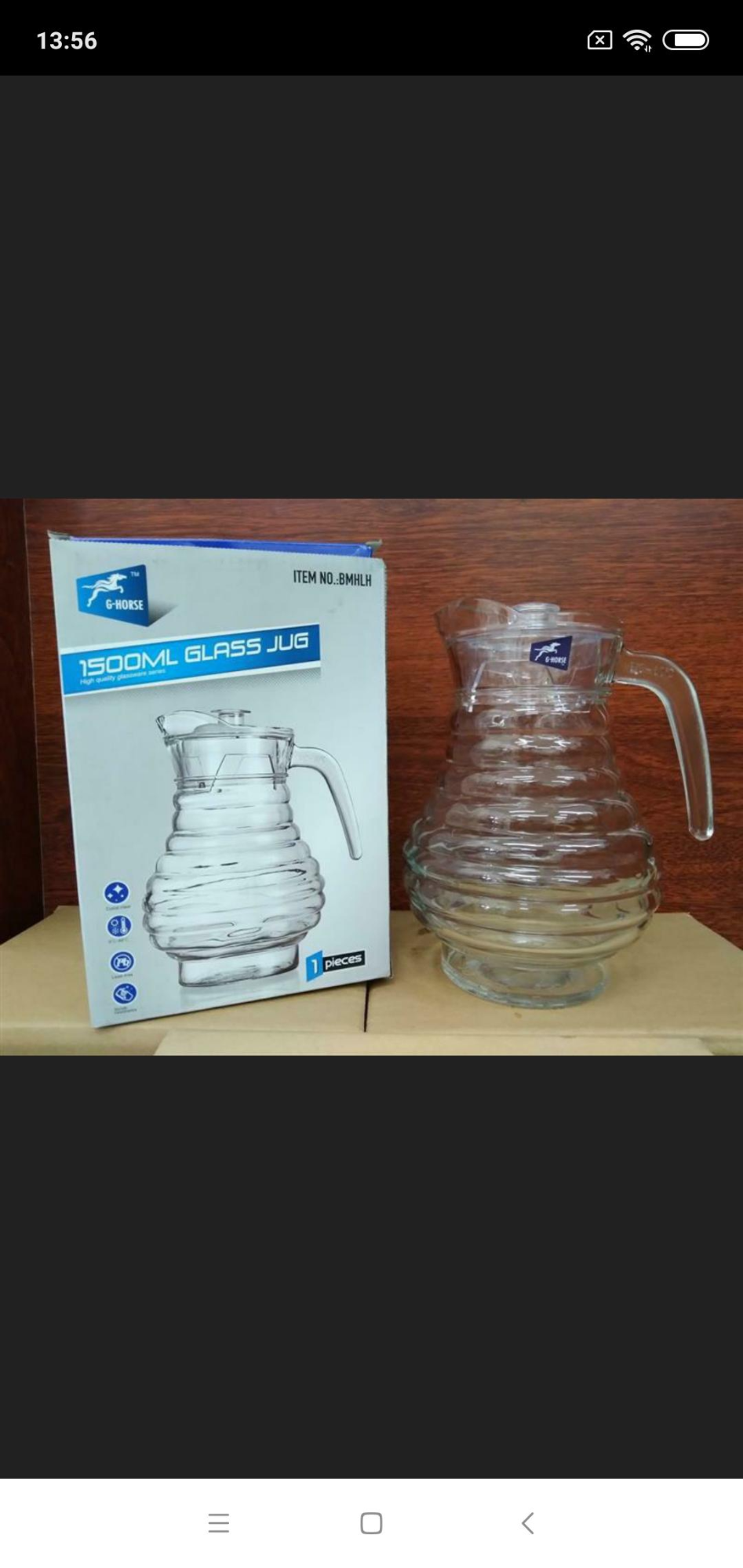 BÌNH ĐỰNG NƯỚC THUỶ TINH BMHLH 1500ML (KIỆN 12 CÁI)