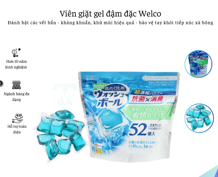 GÓI 100 VIÊN GIẶT XẢ MÀU XANH