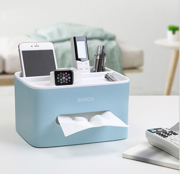 HỘP ĐỰNG KHĂN GIẤY ĐỂ BÀN ECOCO ĐA NĂNG TMARK