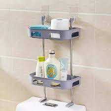 KỆ ĐỂ ĐỒ DÁN TƯỜNG NHỰA 2 TẦNG ĐẶT TRÊN BỒN CẦU (KIỆN 40 CÁI)