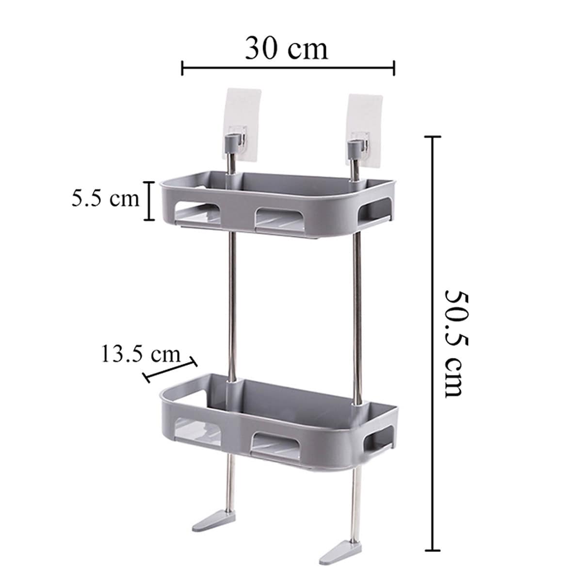 KỆ ĐỂ ĐỒ DÁN TƯỜNG NHỰA 2 TẦNG ĐẶT TRÊN BỒN CẦU (KIỆN 40 CÁI)