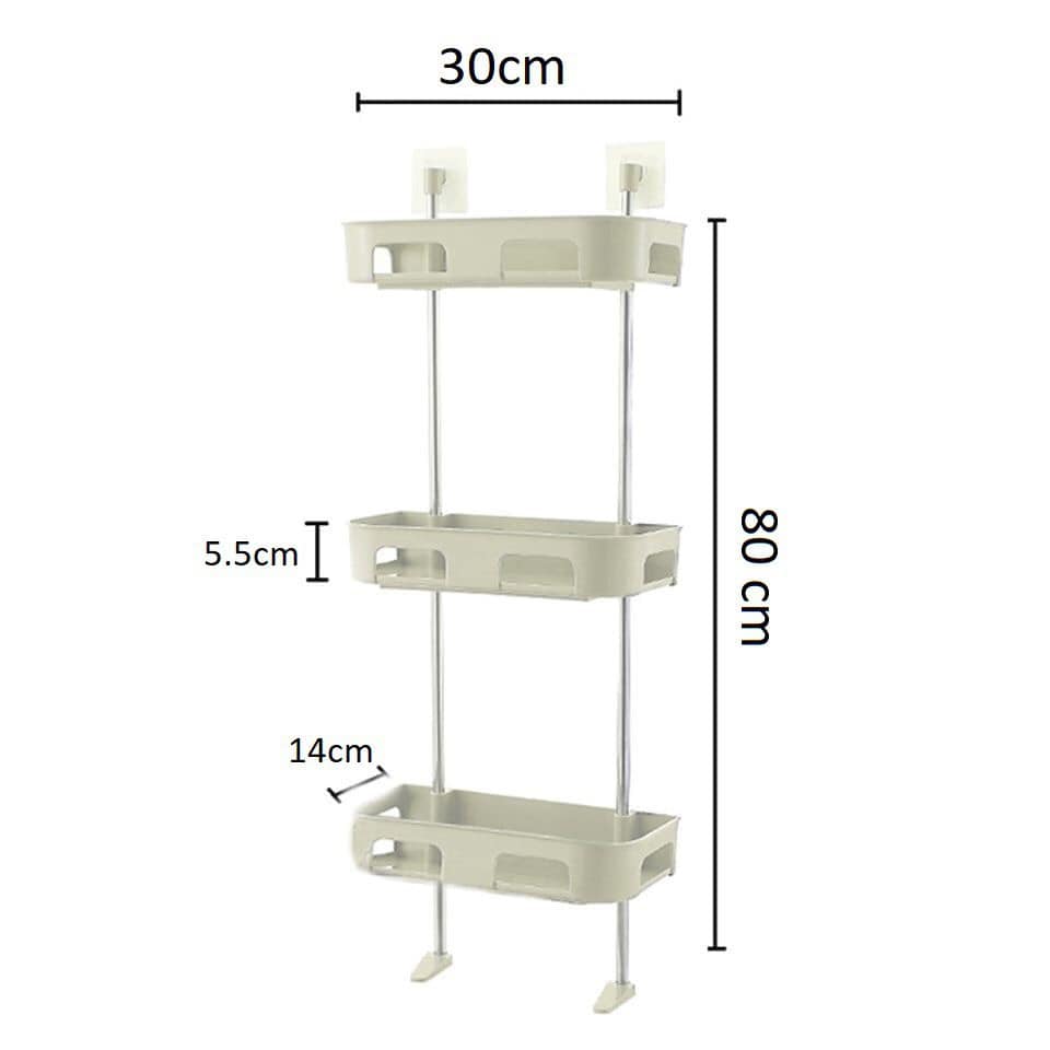 KỆ ĐỂ ĐỒ DÁN TƯỜNG NHỰA 3 TẦNG ĐẶT TRÊN BỒN CẦU (KIỆN 45 CÁI)