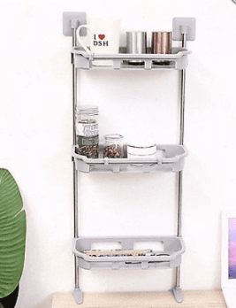 KỆ ĐỂ ĐỒ DÁN TƯỜNG NHỰA 3 TẦNG ĐẶT TRÊN BỒN CẦU (KIỆN 45 CÁI)