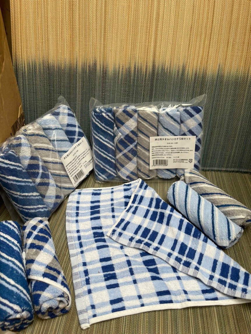 SET 5 KHĂN MẶT KẺ-HÀNG LÔ