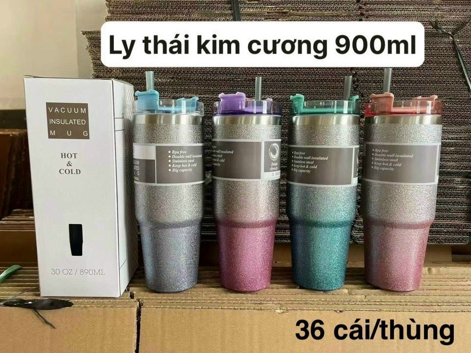 LY GIỮ NHIỆT THÁI LAN KIM TUYẾN 900ML TMARK (KIỆN 50 CÁI)