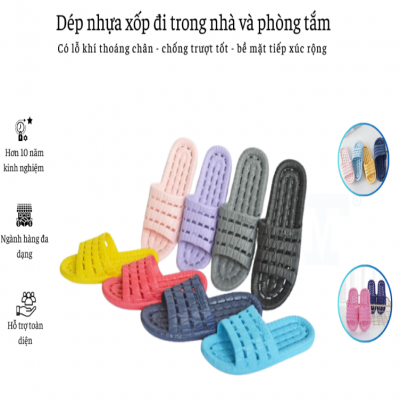DÉP NHỰA LỖ XỐP ĐI TRONG NHÀ VÀ PHÒNG TẮM (KIỆN 100 ĐÔI)