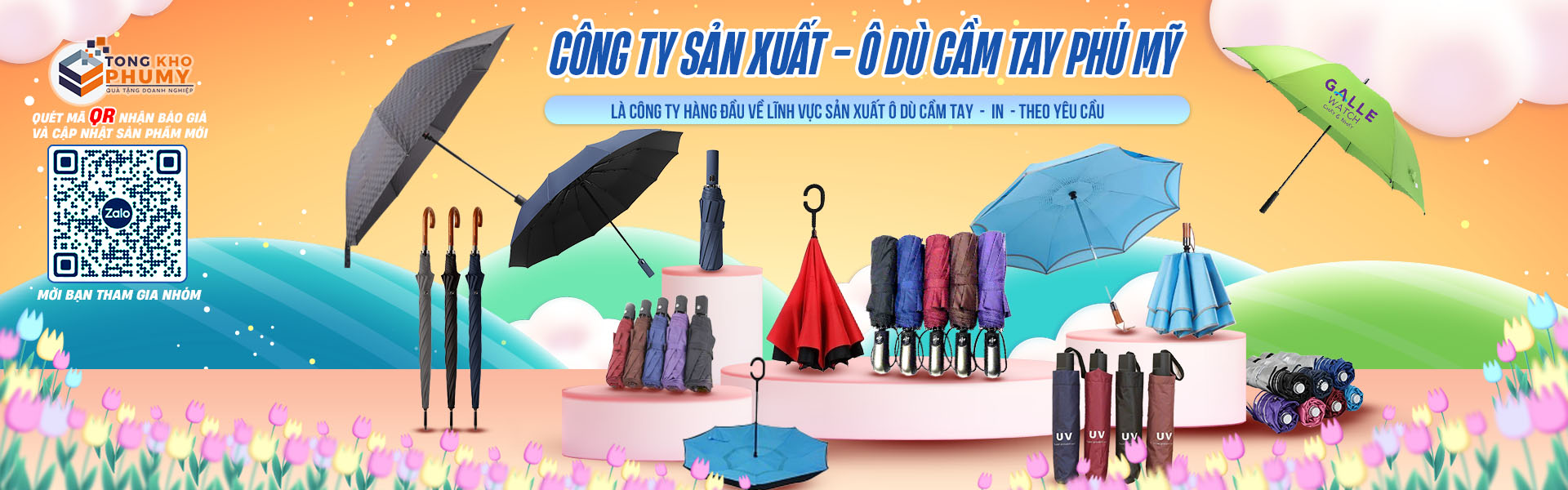 Ô - DÙ CẦM TAY CÁN CONG