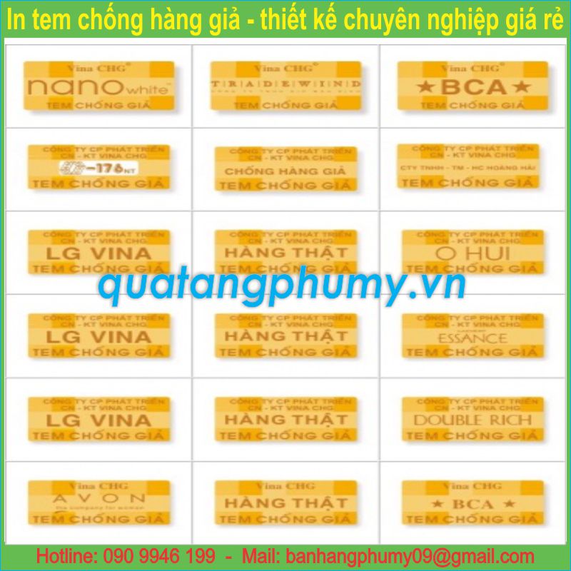 Mẫu tem chống giả 7 màu 7M21