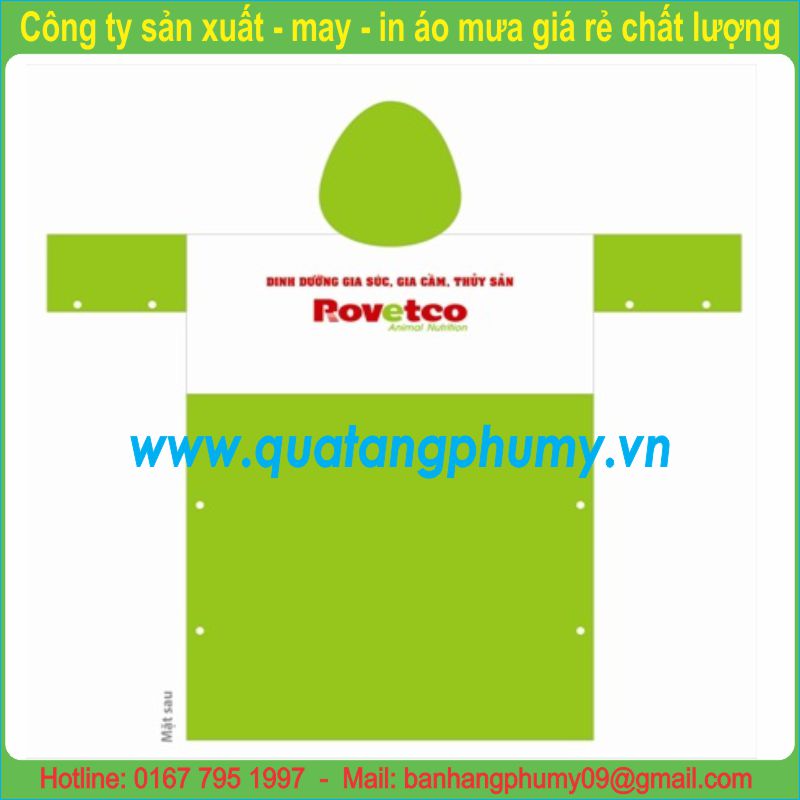 Mẫu in áo mưa AI1