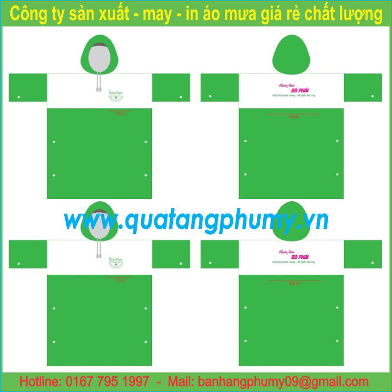 Mẫu in áo mưa AI14