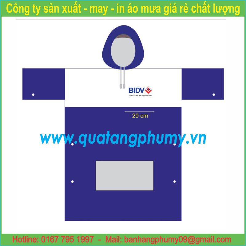 Mẫu in áo mưa AI15