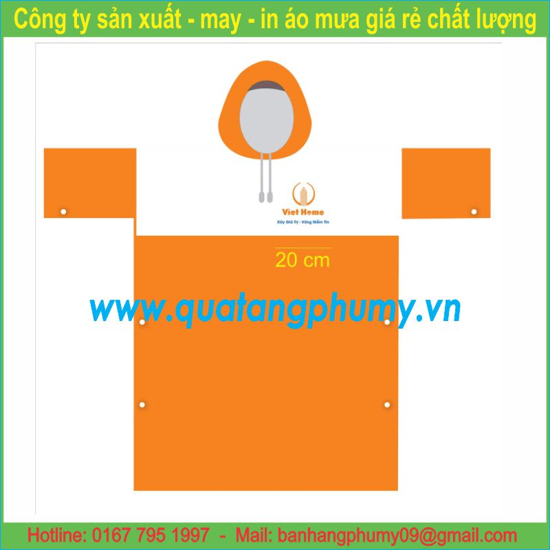 Mẫu in áo mưa AI18