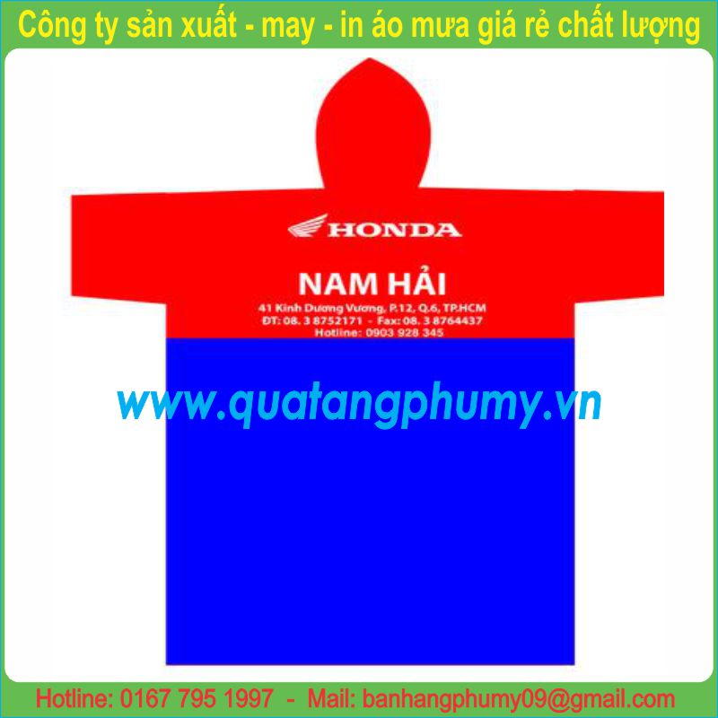 Mẫu in áo mưa AI3