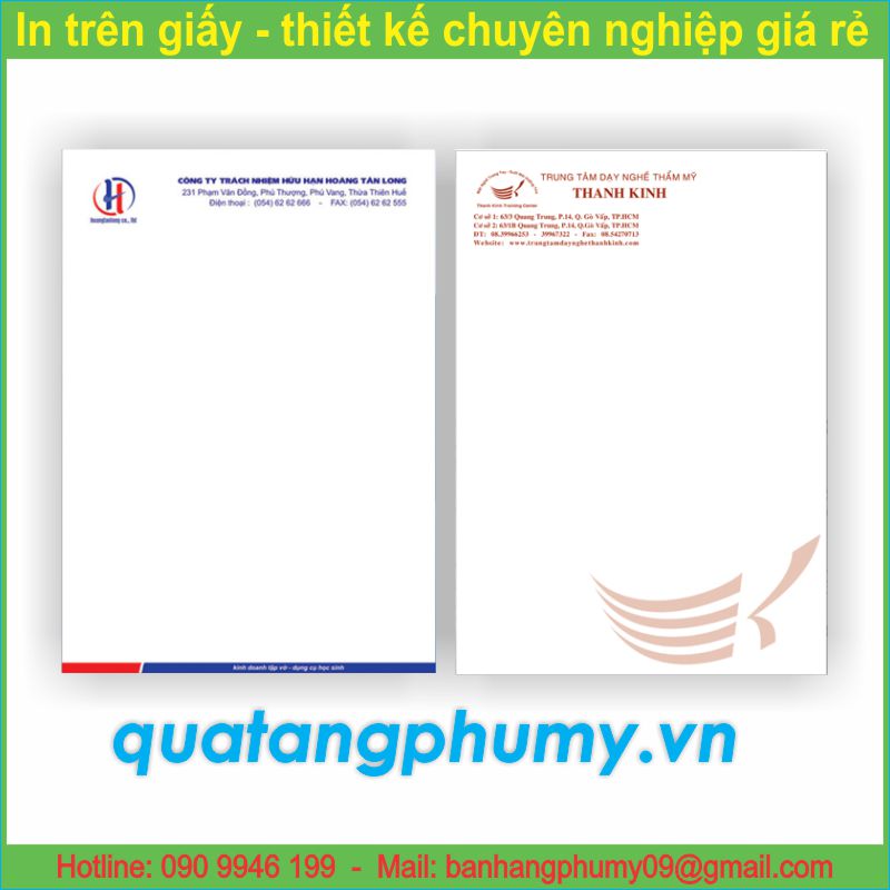 Mẫu in Giấy tiêu đề TD2