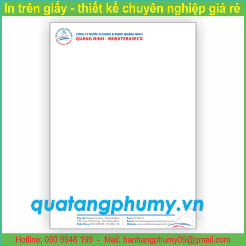 Mẫu in Giấy tiêu đề TD3